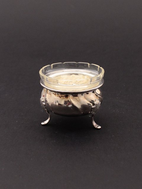 Cohr 830 sølv saltkar med glas indsats