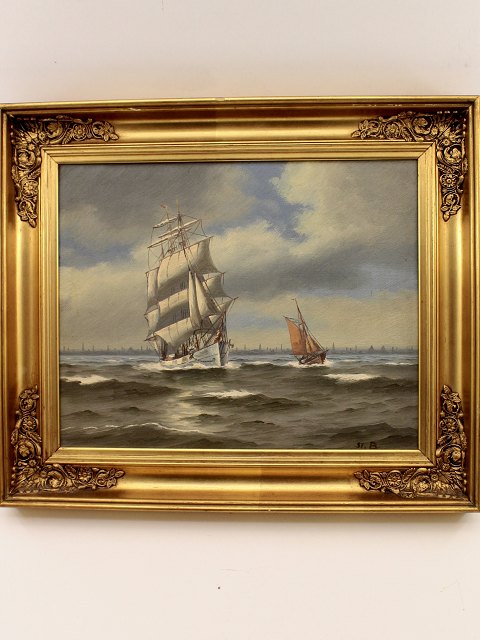 Steen Bille marine painting oil on canvas