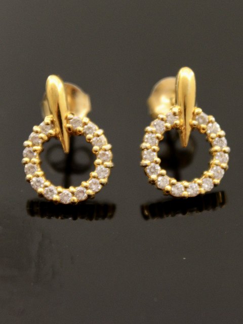 Gold-plated sterling silver ear studs